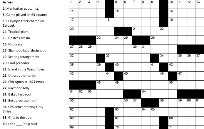 crosswords portfolio categories puzzle baron